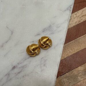 Vintage - Gold Tone Knotted Earrings